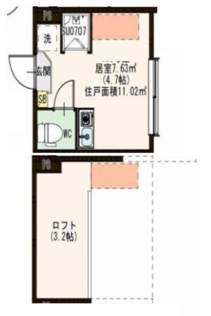 西荻北5丁目③アパートの物件間取画像